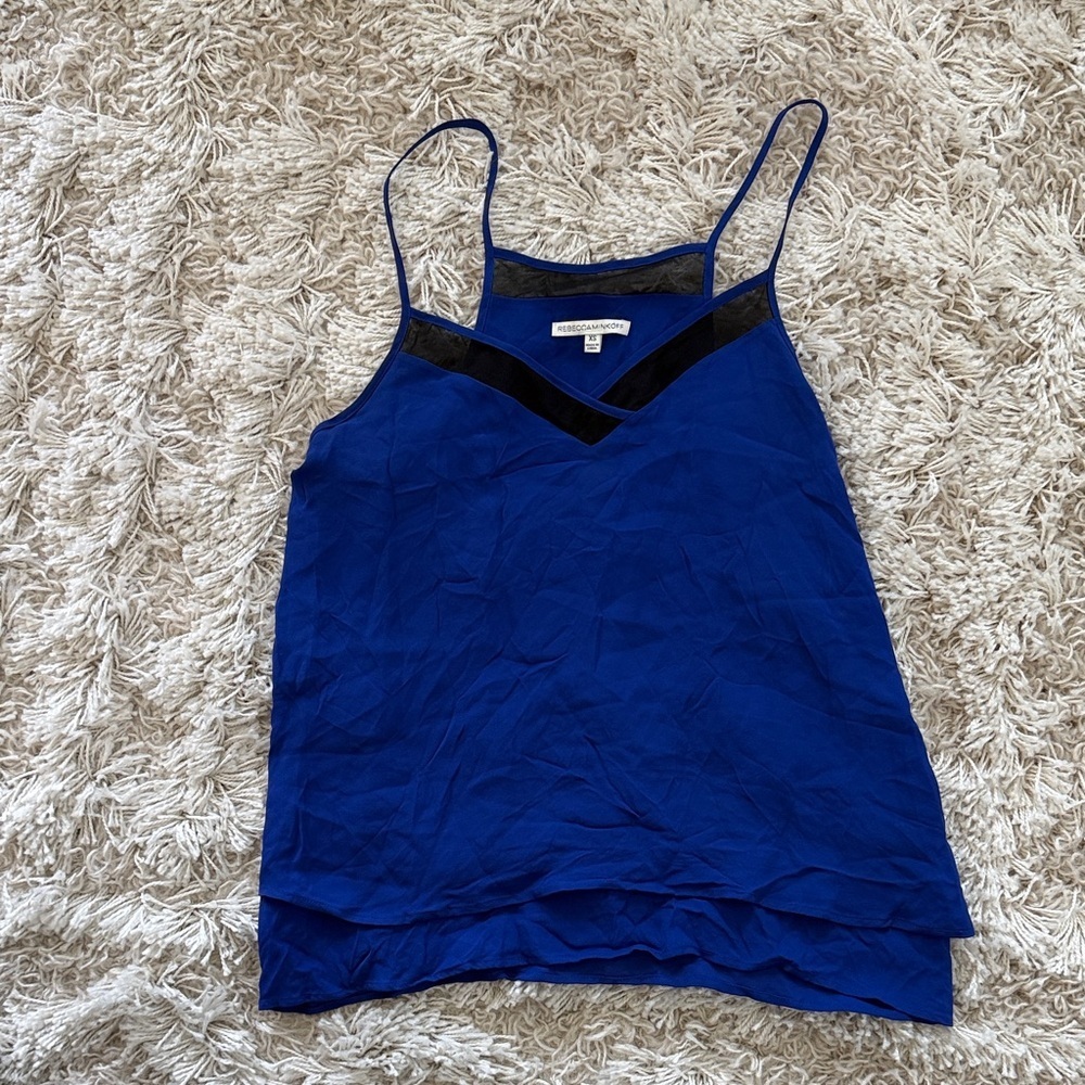 Rebecca Minkoff 100% Silk Cobalt Camisole Tank XS